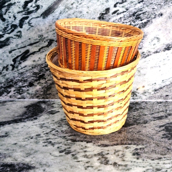 🌵Set of 2 Vintage Boho Planter Baskets